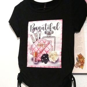 Beautiful black graphic top